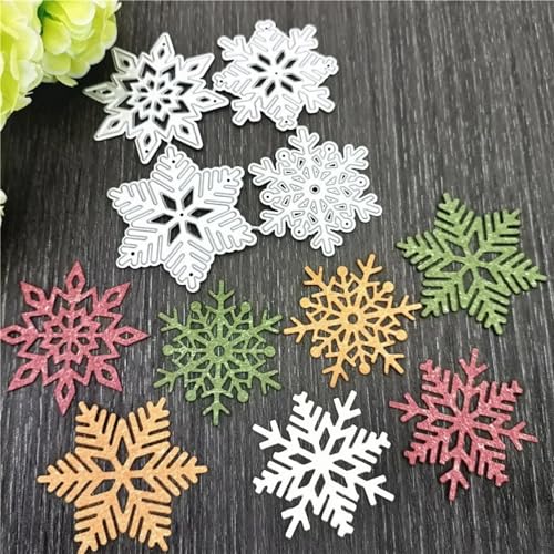 9,6 x 9 cm Schneeflocken-Stanzformen, Weihnachten, Metall-Stanzschablonen für dekorative Scrapbooking, Bastelvorlage, Prägeschablone 9,6 x 9 cm Schneeflocken-Stanzformen, Weihnachten, Metall-Stanzschablonen für dekorative Scrapbooking, Bastelvorlage, Prägeschablone von HOFALUYUSUN