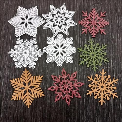 9,6 x 9 cm Weihnachts-Schneeflocken-Stanzformen, Prägeschablonen, Schneeflocken, Metall-Stanzformen, Heimdekoration 9,6 x 9 cm Weihnachts-Schneeflocken-Stanzformen, Prägeschablonen, Schneeflocken, Metall-Stanzformen, Heimdekoration von HOFALUYUSUN