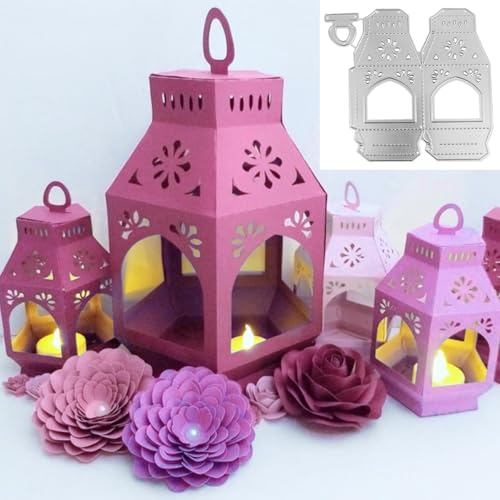 9,8 x 10,8 cm Lampenschirm-Metall-Stanzformen für Kartenherstellung, Stanzschablonen für Scrapbooking, Fotoalbum, dekorative Prägeschablone von HOFALUYUSUN
