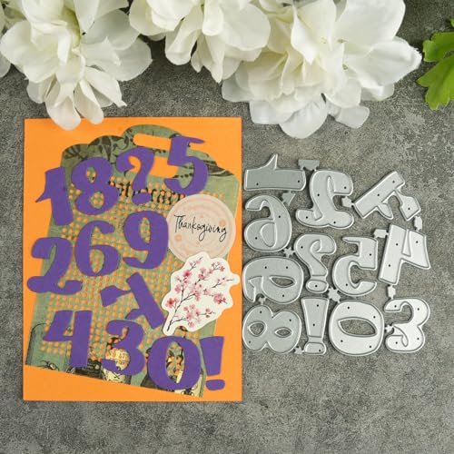 9,9 x 9,7 cm Zahlen, dekorative Grußkarten, Metall-Stanzformen für Scrapbooking, Basteln, Kartenherstellung, Papieralbum-Dekoration 9,9 x 9,7 cm Zahlen, dekorative Grußkarten, Metall-Stanzformen für Scrapbooking, Basteln, Kartenherstellung, Papieralbum-Dekoration von HOFALUYUSUN