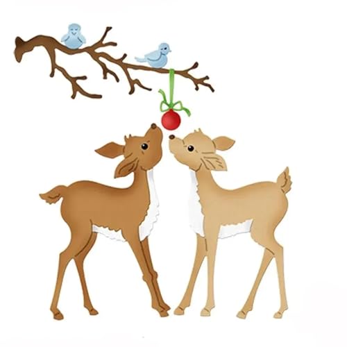 9 x 9 cm große Metall-Stanzformen mit Weihnachtsmotiven, Vögel, Schablonen, Scrapbooking, Stanzform, Prägeschablone von HOFALUYUSUN