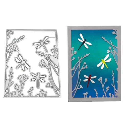 Libellen-Metall-Stanzformen für Scrapbooking, Alben, Papierkarten, dekoratives Handwerk, Bastelbedarf, 12 x 14,5 cm von HOFALUYUSUN
