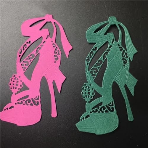 Metall-Stanzformen, 11,3 x 6,1 cm, Modell High Heels, Schleife, Damenschuhe, Scrapbooking, Papierbastelbedarf von HOFALUYUSUN