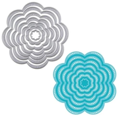 Metall-Stanzformen, 7,5 x 7,5 cm, Blumen-Design, Schablonen, Scrapbooking, Album, Papierkarten, Basteln, Dekoration, 7,5 x 7,5 cm von HOFALUYUSUN