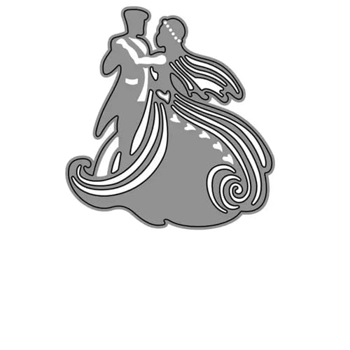 Metall-Stanzformen, 8,6 x 9,1 cm, Brautpaar, Scrapbooking, Papierbastelschablonen, Prägeschablone von HOFALUYUSUN