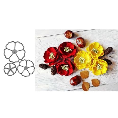 Metall-Stanzformen, Blumen, Scrapbooking, Papier, Bastelschablonen, Basteldekoration, 10 x 8,7 cm von HOFALUYUSUN