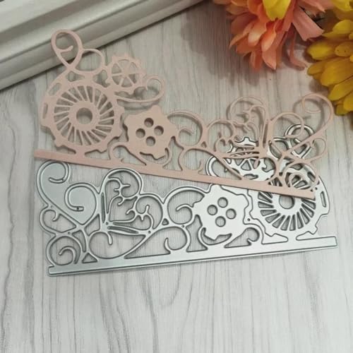 Metall-Stanzformen für Scrapbooking, Alben, Papierkarten, dekoratives Handwerk, Bastelbedarf, 15,2 x 7 cm von HOFALUYUSUN