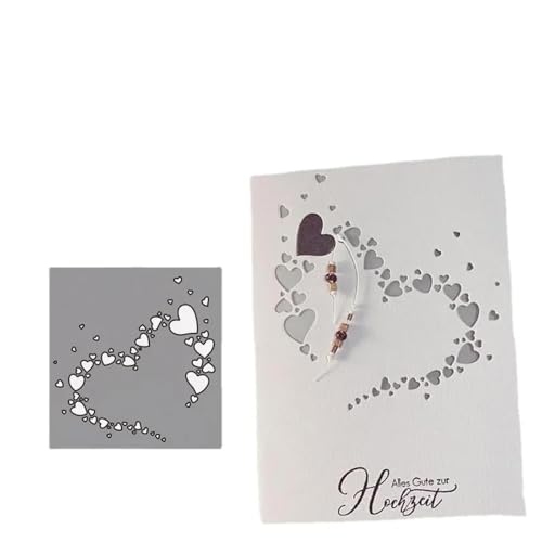 Metall-Stanzformen für Scrapbooking, Alben, Papierkarten, dekoratives Handwerk, Heimdekoration, 8 x 8 cm Metall-Stanzformen für Scrapbooking, Alben, Papierkarten, dekoratives Handwerk, Heimdekoration, 8 x 8 cm von HOFALUYUSUN