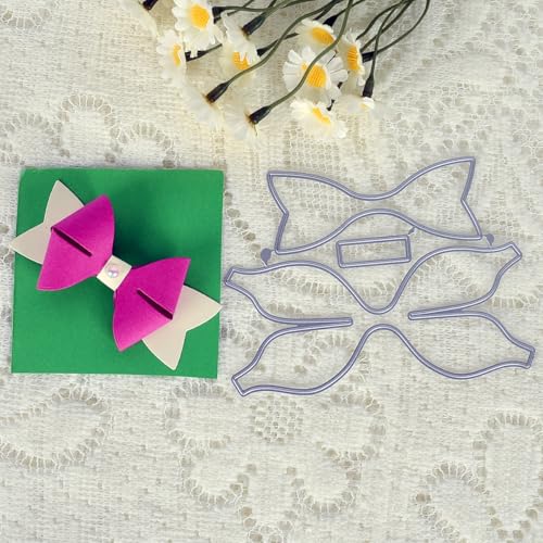 Metall-Stanzformen mit Schleife, 11,2 x 8,3 cm, Schablonen für Scrapbooking, Basteln, Kartenherstellung, Papieralbum-Dekoration Metall-Stanzformen mit Schleife, 11,2 x 8,3 cm, Schablonen für Scrapbooking, Basteln, Kartenherstellung, Papieralbum-Dekoration von HOFALUYUSUN