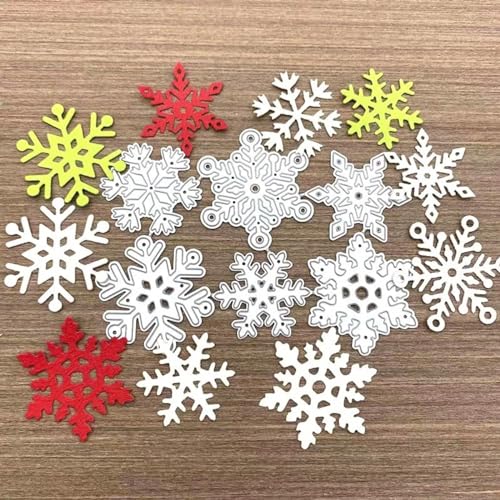 Metall-Stanzformen mit Weihnachtsschneeflocke, 11 x 8 cm, für Scrapbooking, Foto-Stanzen, Prägeschablone, Prägeschablone von HOFALUYUSUN