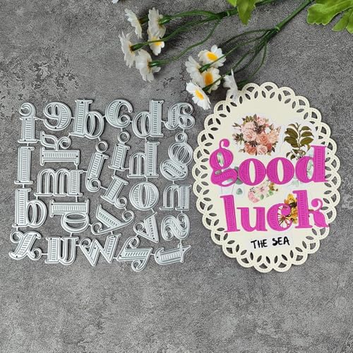 Metall-Stanzformen mit englischen Kleinbuchstaben für Kartenherstellung, Stanzschablonen für Scrapbooking, Fotoalbum, dekorative Prägeschablone, 12,6 x 13,1 cm Metall-Stanzformen mit englischen Kleinbuchstaben für Kartenherstellung, Stanzschablonen für Scrapbooking, Fotoalbum, dekorative Prägeschablone, 12,6 x 13,1 cm von HOFALUYUSUN
