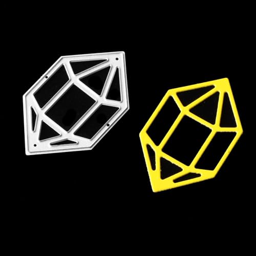 Metall-Stanzformen mit geometrischem Muster, 6 x 3,7 cm, Schablonen für Scrapbooking, Basteln, Kartenherstellung, Papieralbum-Dekoration von HOFALUYUSUN