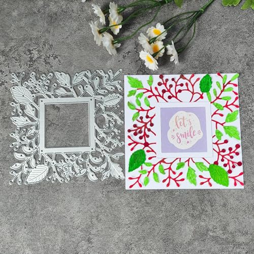 Quadratische Metall-Stanzformen für Grußkarten, 11,2 x 11 cm, Schablonen für Scrapbooking, Basteln, Kartenherstellung, Papieralbum-Dekoration Quadratische Metall-Stanzformen für Grußkarten, 11,2 x 11 cm, Schablonen für Scrapbooking, Basteln, Kartenherstellung, Papieralbum-Dekoration von HOFALUYUSUN
