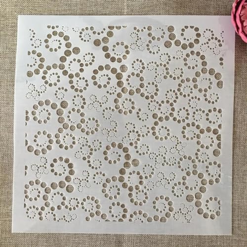 Schablonen zum Basteln, 30 x 30 cm, gepunktete Blumenlinien, wiederverwendbare Kunststoffvorlagen für Holz, Wand, Stoff, Leinwand, Möbel, Boden, Stein, Karte Schablonen zum Basteln, 30 x 30 cm, gepunktete Blumenlinien, wiederverwendbare Kunststoffvorlagen für Holz, Wand, Stoff, Leinwand, Möbel, Boden, Stein, Karte von HOFALUYUSUN