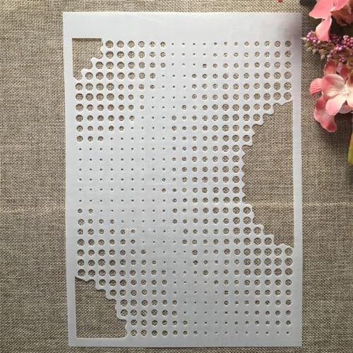 Schablonen zum Basteln, A4, 29 cm, Farbverlauf, Geometrie, Punktstruktur, wiederverwendbare Kunststoffvorlagen für Holz, Wand, Stoff, Leinwand, Möbel, Boden, Stein, Karte Schablonen zum Basteln, A4, 29 cm, Farbverlauf, Geometrie, Punktstruktur, wiederverwendbare Kunststoffvorlagen für Holz, Wand, Stoff, Leinwand, Möbel, Boden, Stein, Karte von HOFALUYUSUN