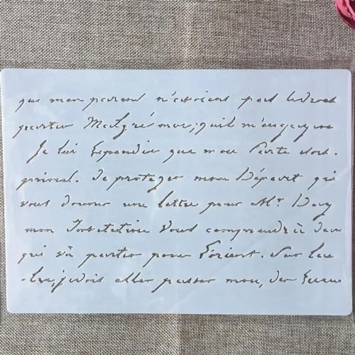 Schablonen zum Basteln, A4, 29 cm, Vintage-Buchstaben, Paragraph, Post, wiederverwendbare Kunststoffvorlagen für Holz, Wand, Stoff, Leinwand, Möbel, Boden, Stein, Karte von HOFALUYUSUN