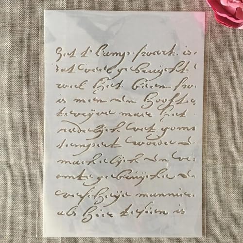 Schablonen zum Basteln, A4, 29 x 21 cm, Vintage-Buchstaben, Absatz, wiederverwendbare Kunststoffvorlagen für Holz, Wand, Stoff, Leinwand, Möbel, Boden, Stein, Karte Schablonen zum Basteln, A4, 29 x 21 cm, Vintage-Buchstaben, Absatz, wiederverwendbare Kunststoffvorlagen für Holz, Wand, Stoff, Leinwand, Möbel, Boden, Stein, Karte von HOFALUYUSUN