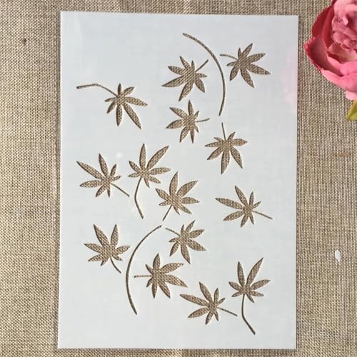 Schablonen zum Basteln, A4, 29 x 21 cm, kleine Ahornblätter, wiederverwendbare Kunststoffvorlagen für Holz, Wand, Stoff, Leinwand, Möbel, Boden, Stein, Karte Schablonen zum Basteln, A4, 29 x 21 cm, kleine Ahornblätter, wiederverwendbare Kunststoffvorlagen für Holz, Wand, Stoff, Leinwand, Möbel, Boden, Stein, Karte von HOFALUYUSUN