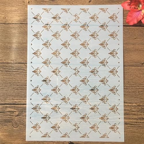 Schablonen zum Malen, A4, 29 cm, Antiquitäten-Bad-Etikett, wiederverwendbare Schablonen zum Malen auf Holz, Leinwand, Möbelboden, DIY-Kunstbedarf, Dekor-Stil K Schablonen zum Malen, A4, 29 cm, Antiquitäten-Bad-Etikett, wiederverwendbare Schablonen zum Malen auf Holz, Leinwand, Möbelboden, DIY-Kunstbedarf, Dekor-Stil K von HOFALUYUSUN