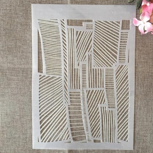 Schablonen zum Malen, A4, 29 cm, unregelmäßige Geometrie, rechteckig, wiederverwendbar, Schablonen zum Malen auf Holz, Leinwand, Möbelboden, DIY-Kunstbedarf, Dekoration von HOFALUYUSUN