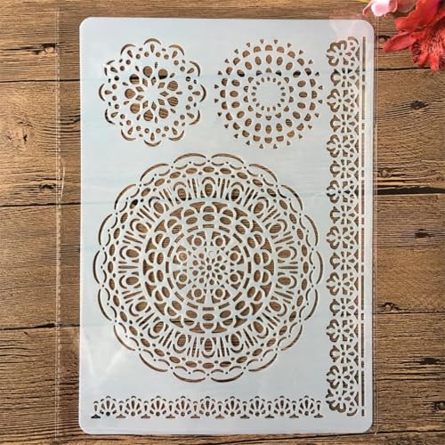 Schablonen zum Malen, A4, 29 x 21 cm, Mädchen-Schuhe, Rose, Paris, Feder, wiederverwendbare Schablonen zum Malen auf Holz, Leinwand, Möbelboden, DIY-Kunstbedarf, Dekor, Stil 7 von HOFALUYUSUN