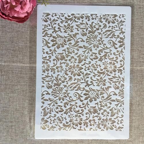 Schablonen zum Malen, A4, 29 x 21 cm, Vintage-Stil, Diamant-Totem, wiederverwendbare Schablonen zum Malen auf Holz, Leinwand, Möbelboden, DIY-Kunstbedarf, Dekor-Stil F von HOFALUYUSUN