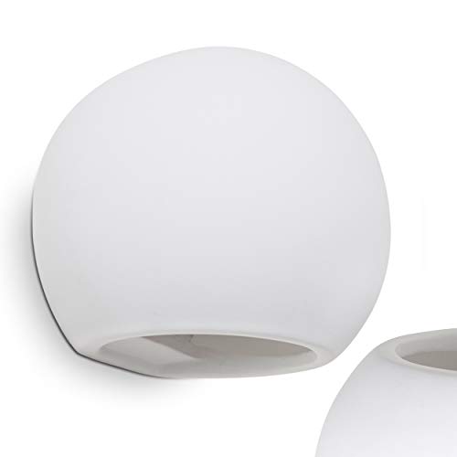Wandleuchte Flot aus Keramik in weiß, Wandlampe mit Up & Down-Effekt, 1 x G9-Fassung, Innenwandleuchte mit handelsüblichen Farben bemalbar, ohne Leuchtmittel Wandleuchte Flot aus Keramik in weiß, Wandlampe mit Up & Down-Effekt, 1 x G9-Fassung, Innenwandleuchte mit handelsüblichen Farben bemalbar, ohne Leuchtmittel von HOFSTEIN
