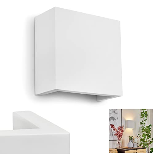Wandlampe Calama aus Keramik in Weiß, Wandleuchte mit Lichteffekt, 1 x G9-Fassung, Innenwandleuchte mit handelsüblichen Farben bemalbar, Up & Down-Effekt, ohne Leuchtmittel Wandlampe Calama aus Keramik in Weiß, Wandleuchte mit Lichteffekt, 1 x G9-Fassung, Innenwandleuchte mit handelsüblichen Farben bemalbar, Up & Down-Effekt, ohne Leuchtmittel von HOFSTEIN