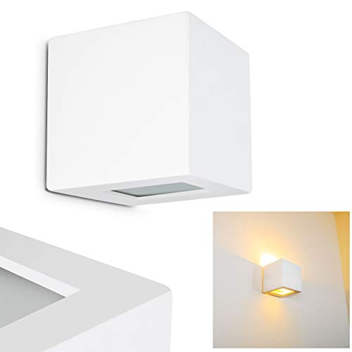 Wandlampe Noto aus Keramik in Weiß, Wandleuchte mit Up & Down-Effekt, 1 x E27-Fassung, Innenwandleuchte mit handelsüblichen Farben bemalbar, ohne Leuchtmittel Wandlampe Noto aus Keramik in Weiß, Wandleuchte mit Up & Down-Effekt, 1 x E27-Fassung, Innenwandleuchte mit handelsüblichen Farben bemalbar, ohne Leuchtmittel von HOFSTEIN