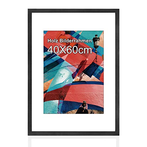 HOHIYO Holz Bilderrahmen 40x60 cm,Posterrahmen Puzzlerahmen 40x60 cm aus Eiche mit Papier-Passepartout 30x45 cm und bruchsicherem Plexi-Glas,zum Aufhängen, rahmen 40x60 HOHIYO Holz Bilderrahmen 40x60 cm,Posterrahmen Puzzlerahmen 40x60 cm aus Eiche mit Papier-Passepartout 30x45 cm und bruchsicherem Plexi-Glas,zum Aufhängen, rahmen 40x60 von HOHIYO