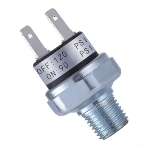 Druckschalter für Kompressoren DC 12 V/24 V Aluminiumlegierungen Druckregulierung (90-120 PSI) von HOHOVYVY
