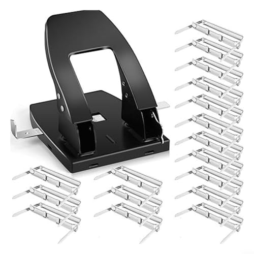 HOHOVYVY locher,locher für ordner,2 Hole Punch With 100 Prong Paper Fastener Heavy Duty Paper Two Hole HOHOVYVY locher,locher für ordner,2 Hole Punch With 100 Prong Paper Fastener Heavy Duty Paper Two Hole von HOHOVYVY