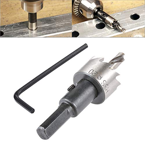 HOHXEN HSS Lochsägebohrer – 20 mm, Hochgeschwindigkeitsstahl-Lochfräser mit Positionierungsbohrer und Sechskantschlüssel für Edelstahl, Metall, Legierungen, Gusseisen, Kupfer, Holz, Aluminium HOHXEN HSS Lochsägebohrer – 20 mm, Hochgeschwindigkeitsstahl-Lochfräser mit Positionierungsbohrer und Sechskantschlüssel für Edelstahl, Metall, Legierungen, Gusseisen, Kupfer, Holz, Aluminium von HOHXEN