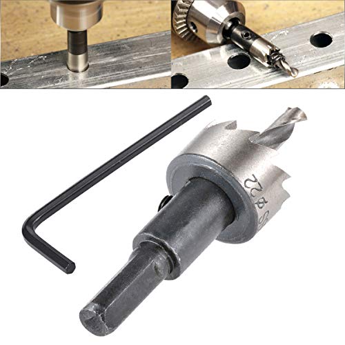 HOHXEN HSS Lochsägebohrer – 22 mm, Hochgeschwindigkeitsstahl-Lochfräser mit Positionierungsbohrer und Sechskantschlüssel für Edelstahl, Metall, Legierungen, Gusseisen, Kupfer, Holz, Aluminium HOHXEN HSS Lochsägebohrer – 22 mm, Hochgeschwindigkeitsstahl-Lochfräser mit Positionierungsbohrer und Sechskantschlüssel für Edelstahl, Metall, Legierungen, Gusseisen, Kupfer, Holz, Aluminium von HOHXEN