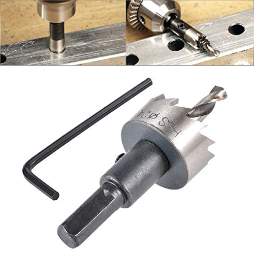 HOHXEN HSS Lochsägebohrer – 24 mm, Hochgeschwindigkeitsstahl-Lochfräser mit Positionierungsbohrer und Sechskantschlüssel für Edelstahl, Metall, Legierungen, Gusseisen, Kupfer, Holz, Aluminium HOHXEN HSS Lochsägebohrer – 24 mm, Hochgeschwindigkeitsstahl-Lochfräser mit Positionierungsbohrer und Sechskantschlüssel für Edelstahl, Metall, Legierungen, Gusseisen, Kupfer, Holz, Aluminium von HOHXEN