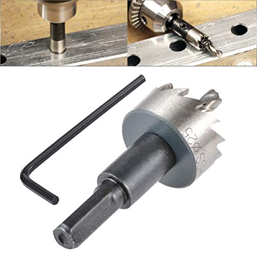 HOHXEN HSS Lochsägebohrer – 25 mm, Hochgeschwindigkeitsstahl-Lochfräser mit Positionierungsbohrer und Sechskantschlüssel für Edelstahl, Metall, Legierungen, Gusseisen, Kupfer, Holz, Aluminium HOHXEN HSS Lochsägebohrer – 25 mm, Hochgeschwindigkeitsstahl-Lochfräser mit Positionierungsbohrer und Sechskantschlüssel für Edelstahl, Metall, Legierungen, Gusseisen, Kupfer, Holz, Aluminium von HOHXEN