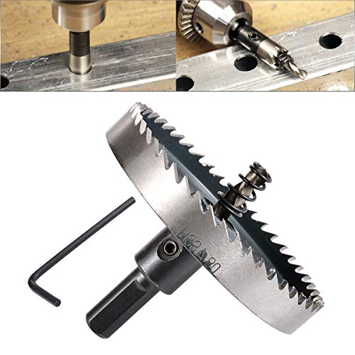 HOHXEN HSS Lochsägebohrer – 80 mm, Hochgeschwindigkeitsstahl-Lochfräser mit Positionierungsbohrer und Sechskantschlüssel für Edelstahl, Metall, Legierungen, Gusseisen, Kupfer, Holz, Aluminium HOHXEN HSS Lochsägebohrer – 80 mm, Hochgeschwindigkeitsstahl-Lochfräser mit Positionierungsbohrer und Sechskantschlüssel für Edelstahl, Metall, Legierungen, Gusseisen, Kupfer, Holz, Aluminium von HOHXEN
