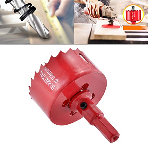 HOHXEN Lochsäge 53mm, M42 HSS Heavy Duty Bi-Metall Lochsäge mit Positionierbohrer zum Schneiden von Mildstahl, Edelstahl, Gusseisen, Messing, Aluminium, Holz, PVC-Rohr, Gipskarton, Dichtebrett - Rot HOHXEN Lochsäge 53mm, M42 HSS Heavy Duty Bi-Metall Lochsäge mit Positionierbohrer zum Schneiden von Mildstahl, Edelstahl, Gusseisen, Messing, Aluminium, Holz, PVC-Rohr, Gipskarton, Dichtebrett - Rot von HOHXEN