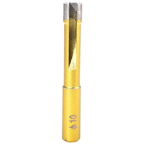 HOHXEN Lochsäge für Marmor – 10 mm, Diamant-Lochsägen-Bohrerset, Fräser für Glasfliesen, Keramik, Marmor, Glas, Porzellan, Keramik, Granit, Stein, Schiefer – (1 Stück, Goldfarben) von HOHXEN
