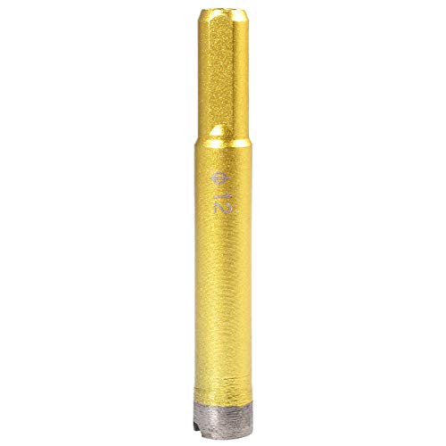 HOHXEN Lochsäge für Marmor – 12 mm, Diamant-Lochsägen-Bohrerset, Fräser für Glasfliesen, Keramik, Marmor, Glas, Porzellan, Keramik, Granit, Stein, Schiefer – (1 Stück, Goldfarben) von HOHXEN