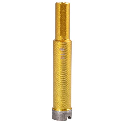 HOHXEN Lochsäge für Marmor – 14 mm, Diamant-Lochsägen-Bohrerset, Fräser für Glasfliesen, Keramik, Marmor, Glas, Porzellan, Keramik, Granit, Stein, Schiefer – (1 Stück, Goldfarben) von HOHXEN