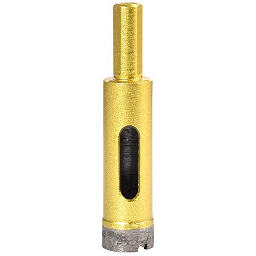HOHXEN Lochsäge für Marmor – 18 mm, Diamant-Lochsägen-Bohrerset, Fräser für Glasfliesen, Keramik, Marmor, Glas, Porzellan, Keramik, Granit, Stein, Schiefer – (1 Stück, Goldfarben) von HOHXEN