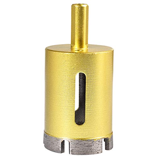 HOHXEN Lochsäge für Marmor – 40 mm, Diamant-Lochsägen-Bohrerset, Fräser für Glasfliesen, Keramik, Marmor, Glas, Porzellan, Keramik, Granit, Stein, Schiefer – (1 Stück, Goldfarben) von HOHXEN
