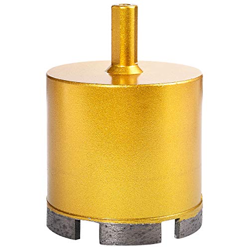 HOHXEN Lochsäge für Marmor – 65 mm, Diamant-Lochsägen-Bohrerset, Fräser für Glasfliesen, Keramik, Marmor, Glas, Porzellan, Keramik, Granit, Stein, Schiefer – (1 Stück, Goldfarben) von HOHXEN