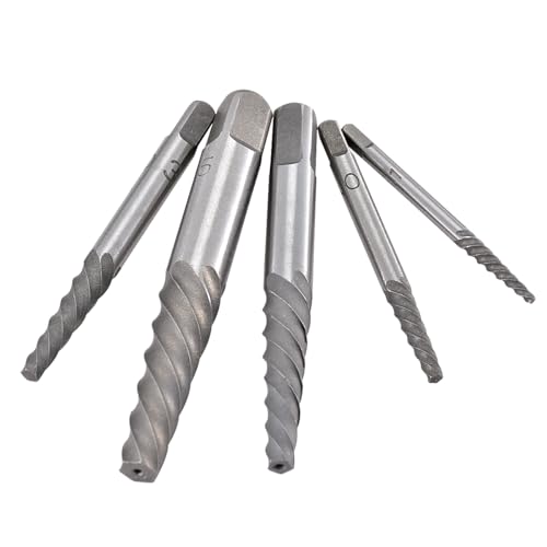 HOHXEN Schraubenausdreher Set -5 Stück, Aus Chrom-Vanadium-Stahl | Drill Bit Tools für Die Einfache Entfernung von Gebrochenen Oder Rostigen Stripped Head Schrauben, Muttern & Bolzen HOHXEN Schraubenausdreher Set -5 Stück, Aus Chrom-Vanadium-Stahl | Drill Bit Tools für Die Einfache Entfernung von Gebrochenen Oder Rostigen Stripped Head Schrauben, Muttern & Bolzen von HOHXEN