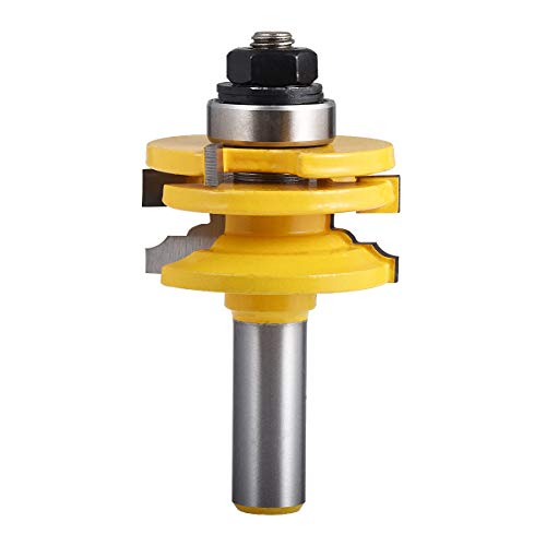 HOHXEN Wendeschneidfräser, 1/2" (12,7 mm) Schaft, Holzfräser für Elektrotrimmer, Gravier- und Fräsmaschinen, CNC-Graviermaschinen, CNC-Bearbeitungszentren und andere Werkzeugmaschinen von HOHXEN