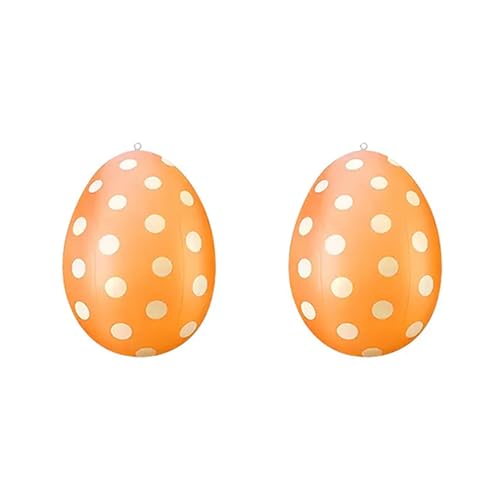 HOJIOESRD 2 Stück Ostern Aufblasbare Ostereier Frühlingsatmosphäre für jeden Raum Büros Innenhof Festliche Atmosphäre Dekoration, orange HOJIOESRD 2 Stück Ostern Aufblasbare Ostereier Frühlingsatmosphäre für jeden Raum Büros Innenhof Festliche Atmosphäre Dekoration, orange von HOJIOESRD