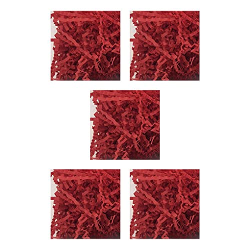 HOJIOESRD 5 Satz von Bastgras Papierschnitzel Auffälliger stoßfester DIY Konfetti Füller in Rot von HOJIOESRD