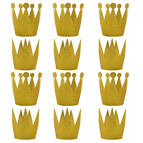 HOKPA Goldene Kronenhüte, 12 Stück, Mini-Geburtstagshüte, Party-Kronenhüte für Kinder, Geburtstag, Hochzeit, Jahrestag, Feier, Dekoration HOKPA Goldene Kronenhüte, 12 Stück, Mini-Geburtstagshüte, Party-Kronenhüte für Kinder, Geburtstag, Hochzeit, Jahrestag, Feier, Dekoration von HOKPA