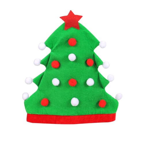 HOKZYHOUSE Plüsch-Weihnachtsbaumhut, Urlaubsparty-Zubehör, Urlaubs-Themen-Neuheit Kopfbedeckung für Weihnachten, Party, Urlaub (#2) von HOKZYHOUSE